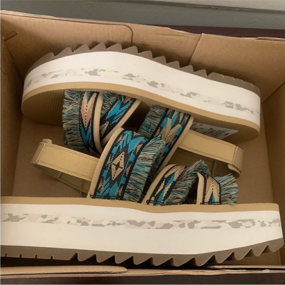 Teva Women’s platform ankle strap heeled sling back sandal Size 7,Sz 8,Sz 9 NIB - Picture 10 of 15